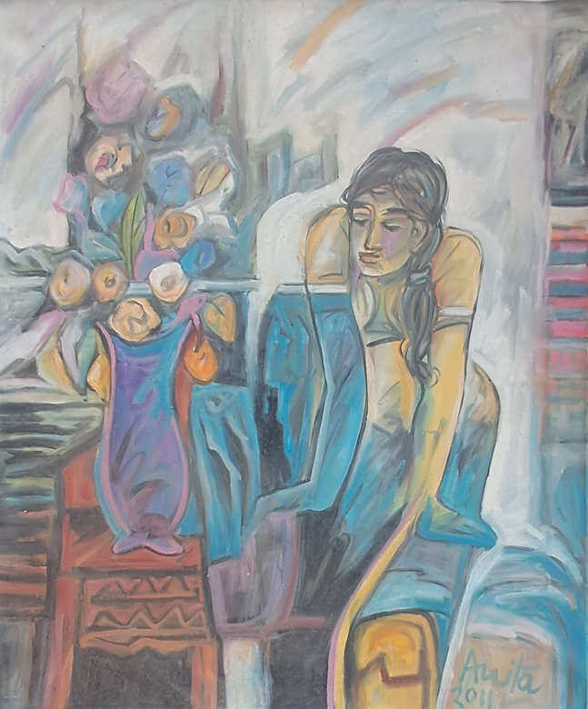 Anita Roy Chowdhury Untitled Oil on Canvas 36 x 30 inches 2011