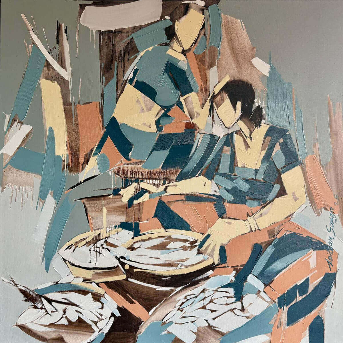 Wilson D' Souza Untitled Oil on Canvas 48 x 48 inches 2025