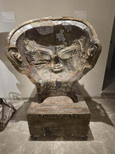 The Embodied Durga | Brass | H 44 x W 40 x D 22 inches | Base : H 18 x L 30 x B 30 inches