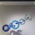 Ripples of Calmness | Glass, wire, fishing line | W 60 x H 36 x D 36 inches | 2026