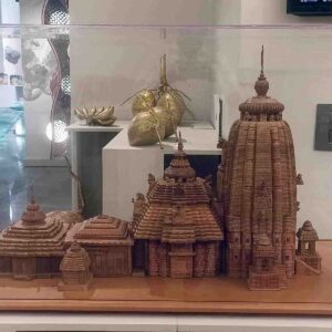 Model of Lingaraj Temple | Teak Wood | H 48 x W 20 x D 11 inches | 2025
