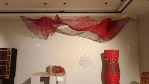 The Red Opulence | Textile | W 168 x H 36 x D 36 inches