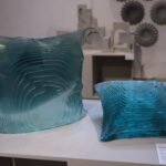 The Cushions | Glass | H 17 x W 17 x D 9.5 inches & H 15 x W 15 x D 7 inches