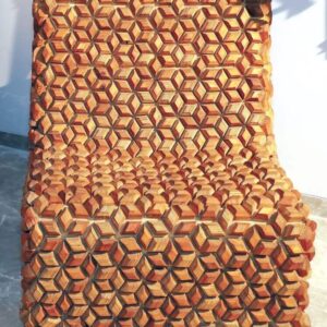 Wooden Upholstery Sofa | Wood | H 38 x W 34 x D 32 inches