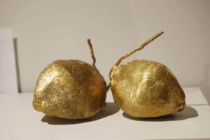 Small Coconut-1 Brass H 11 x W 9 x D 5.5 inches