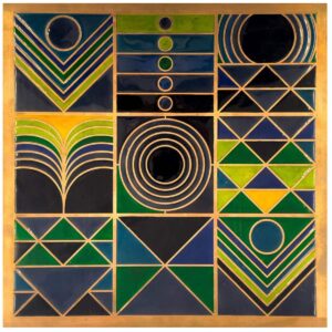 Dusk (An Ode to Raza) | Enamel on Copper | 13 x 13 inches