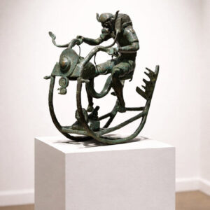 Progress on the rocks | Bronze | H 16 x W 16 x D 8 inches | 2024