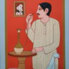 Lalu Prasad Shaw, Babu, Tempera on Board, 28 x 22 inches, 2017