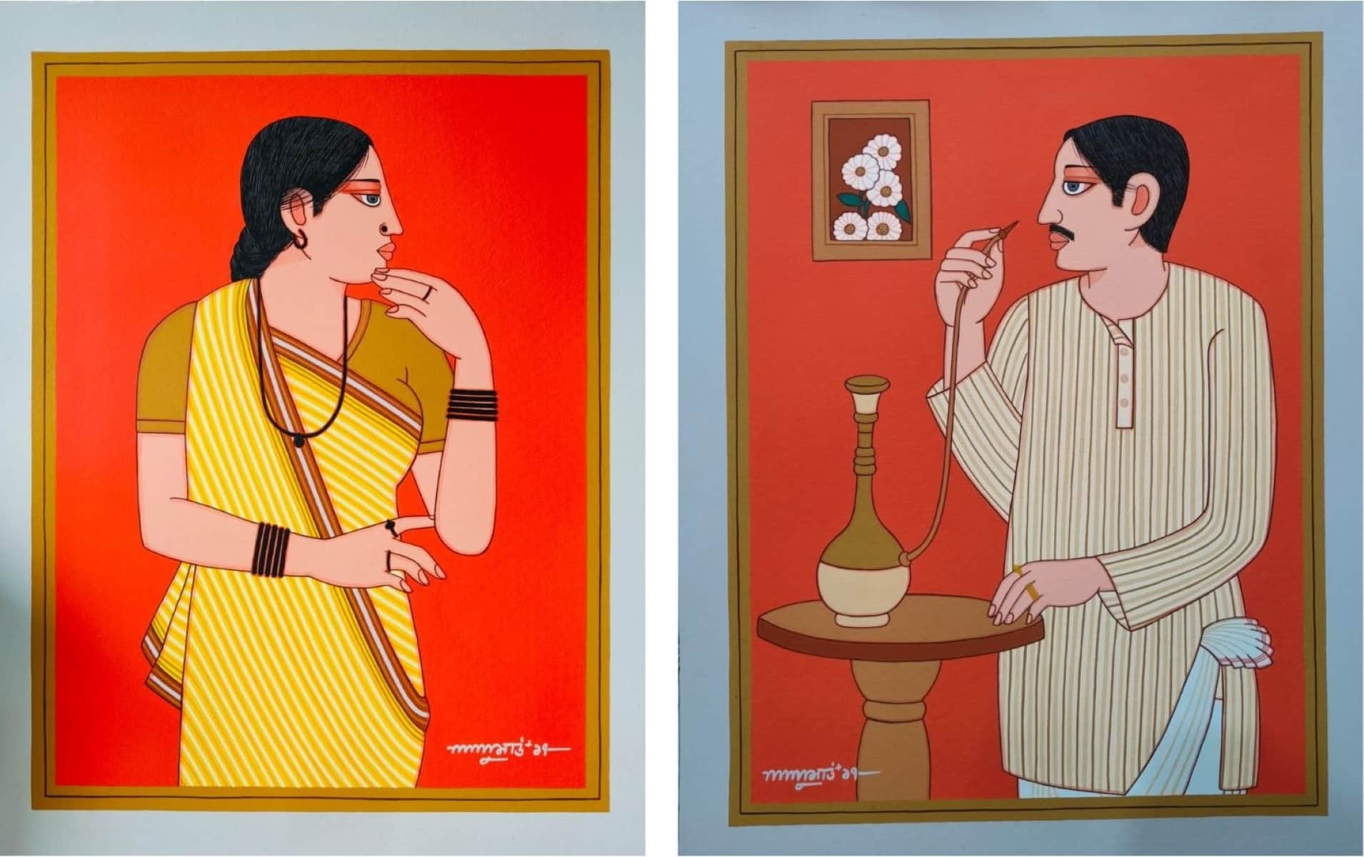 Lalu Prasad Shaw Set of 2 work