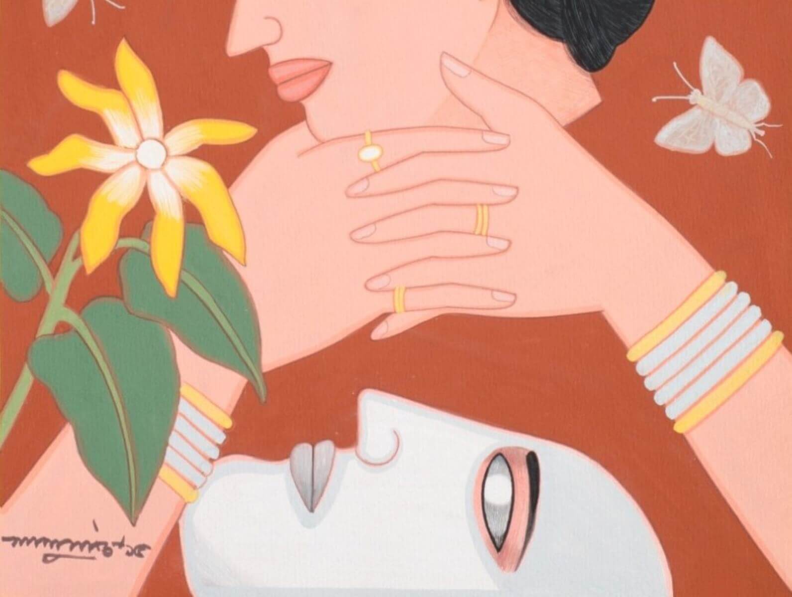 Lalu Prasad Shaw Untitled Tempera on Board 25 x 20.5 inches 2015