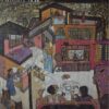 Subha Basu An Evening in Lockdown Tempera & Charcoal on rice Paper On Canvas 48 x 42 inches 2021
