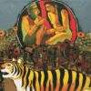 Ashoke Mullick Couple & City Acrylic on Canvas 30 x 36 inches 2023