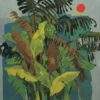Ashoke Mullick Green Trees Acrylic on Canvas 18 x 18 inches