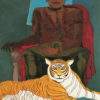 Ashoke Mullick Hunter Acrylic on Canvas 48 x 36 inches 2025