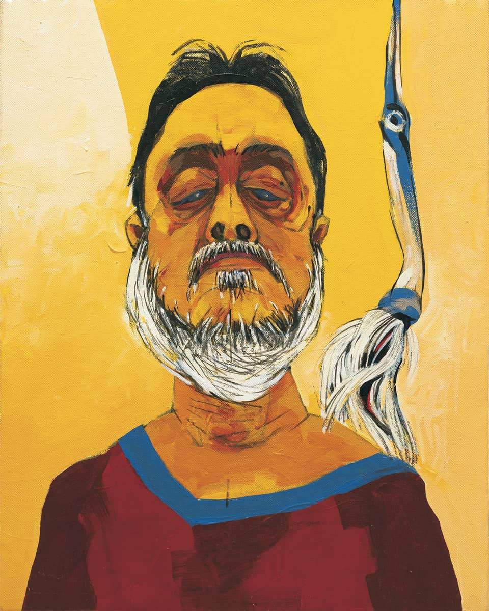 Ashoke Mullick My Self-1 Acrylic on Canvas 20 x 16 inches