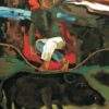 Ashoke Mullick Rope Walker Acrylic on Canvas 42 x 36 inches 2023