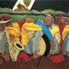 Ashoke Mullick Waiting for Morning Acrylic on Canvas 66 x 48 inches 2025