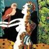 Ashoke Mullick Woman with Bird Acrylic on Canvas 30 x 30 inches 2023