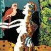 Ashoke Mullick Woman with Bird Acrylic on Canvas 30 x 30 inches 2023