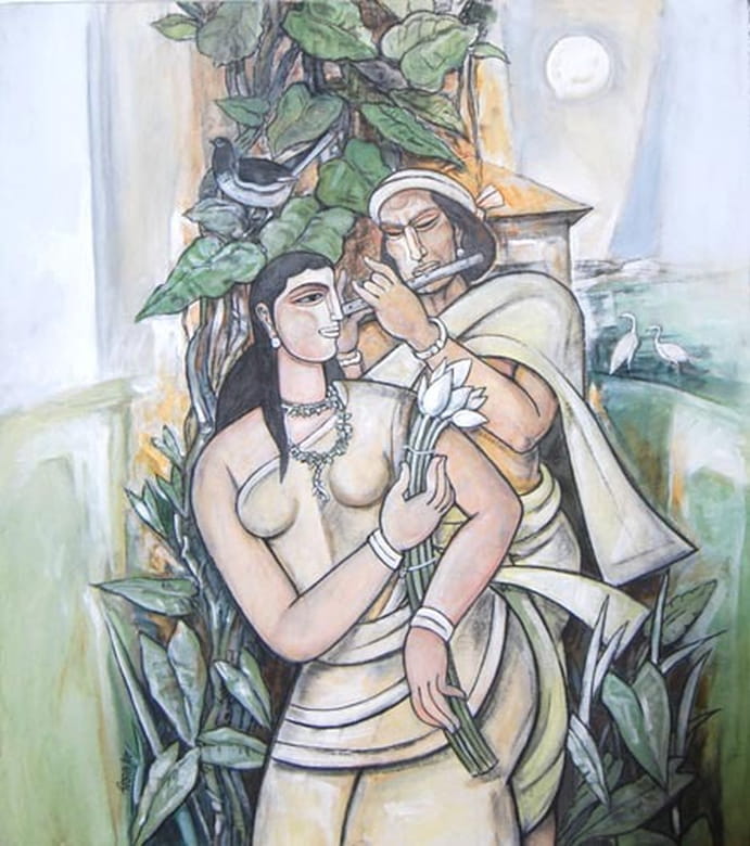 Bijan Choudhury Ragh Desh Mixed Media on Canvas 42 x 48 inches 2008