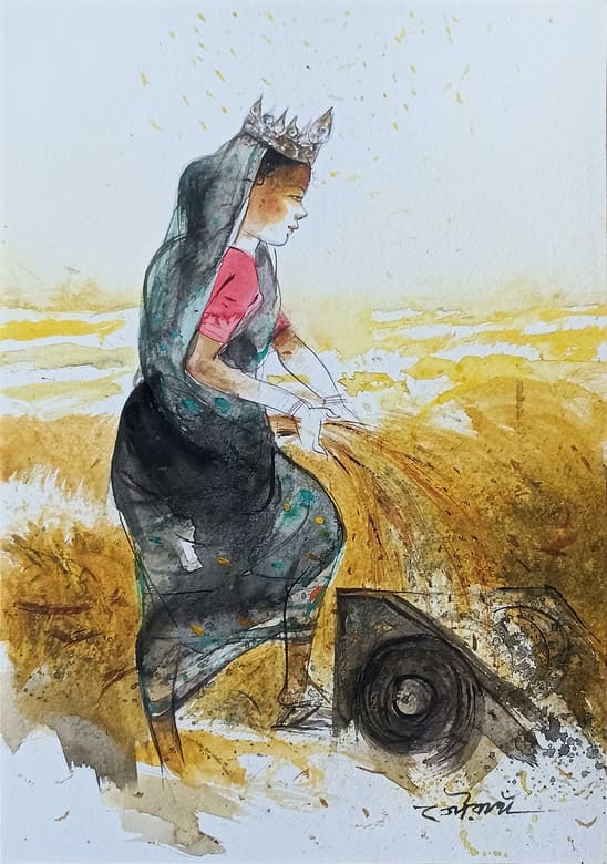 Gouranga Beshai Untitled Watercolour on Paper 11.75 x 8.25 inches