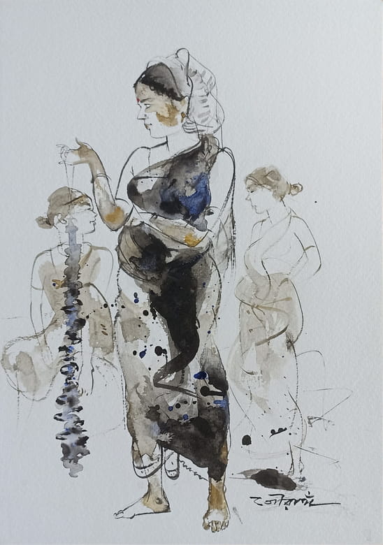 Gouranga Beshai Untitled Watercolour on Paper 11.75 x 8.25 inches