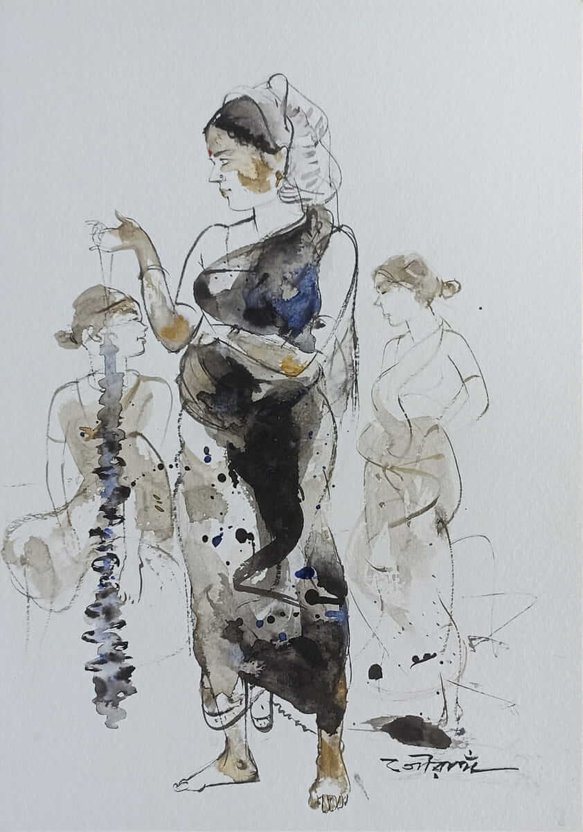 Gouranga Beshai Untitled Watercolour on Paper 11.75 x 8.25 inches