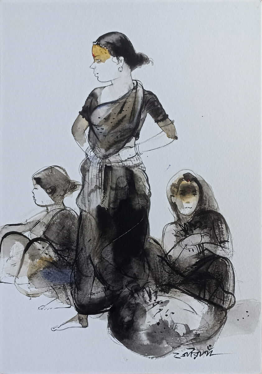 Gouranga Beshai Untitled Watercolour on Paper 11.75 x 8.25 inches