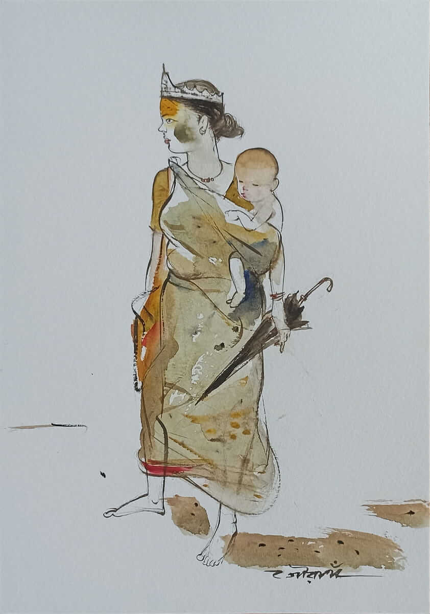 Gouranga Beshai Untitled Watercolour on Paper 11.75 x 8.25 inches