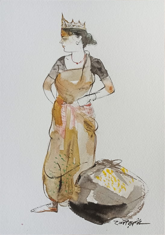 Gouranga Beshai Untitled Watercolour on Paper 11.75 x 8.25 inches