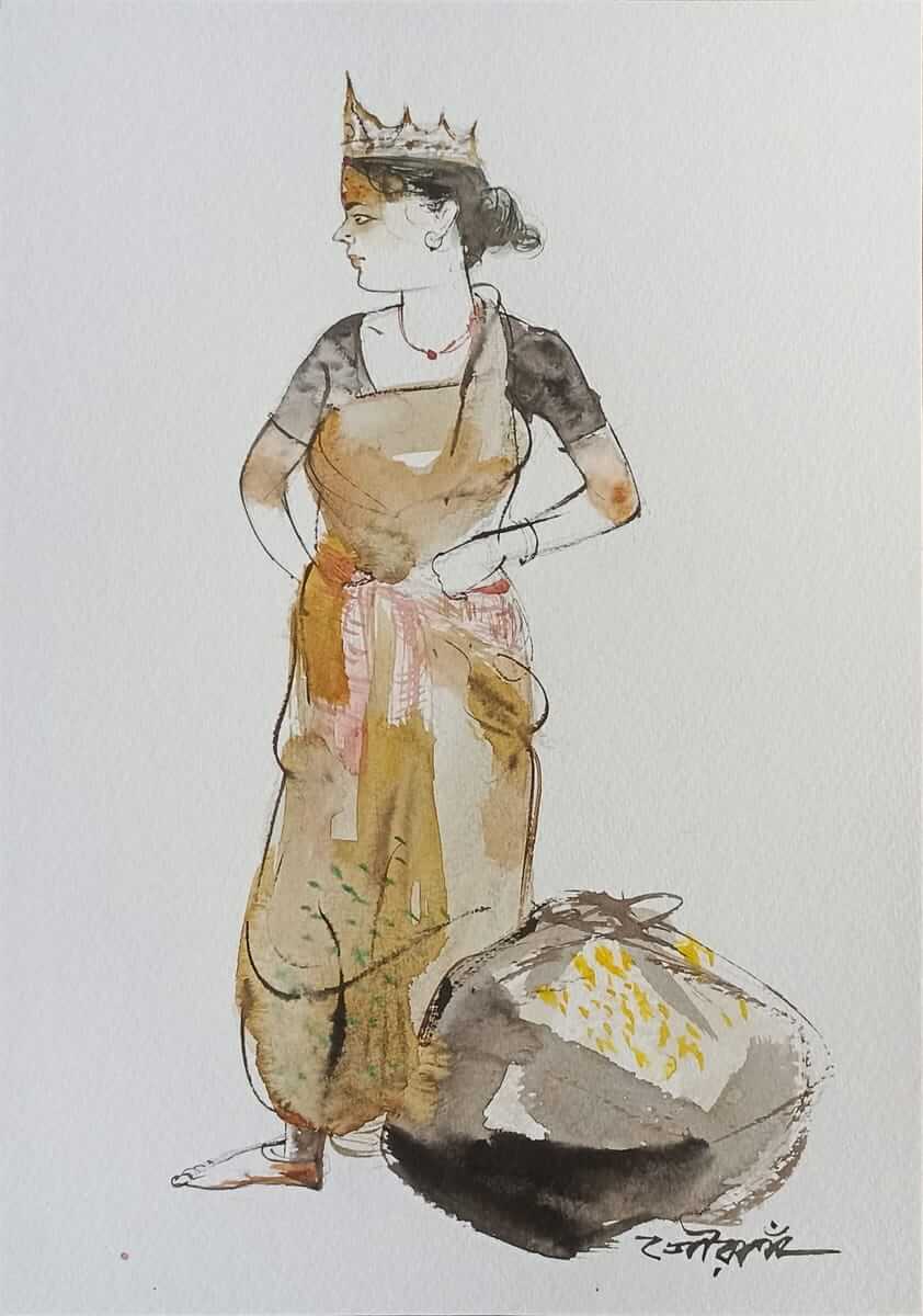 Gouranga Beshai Untitled Watercolour on Paper 11.75 x 8.25 inches