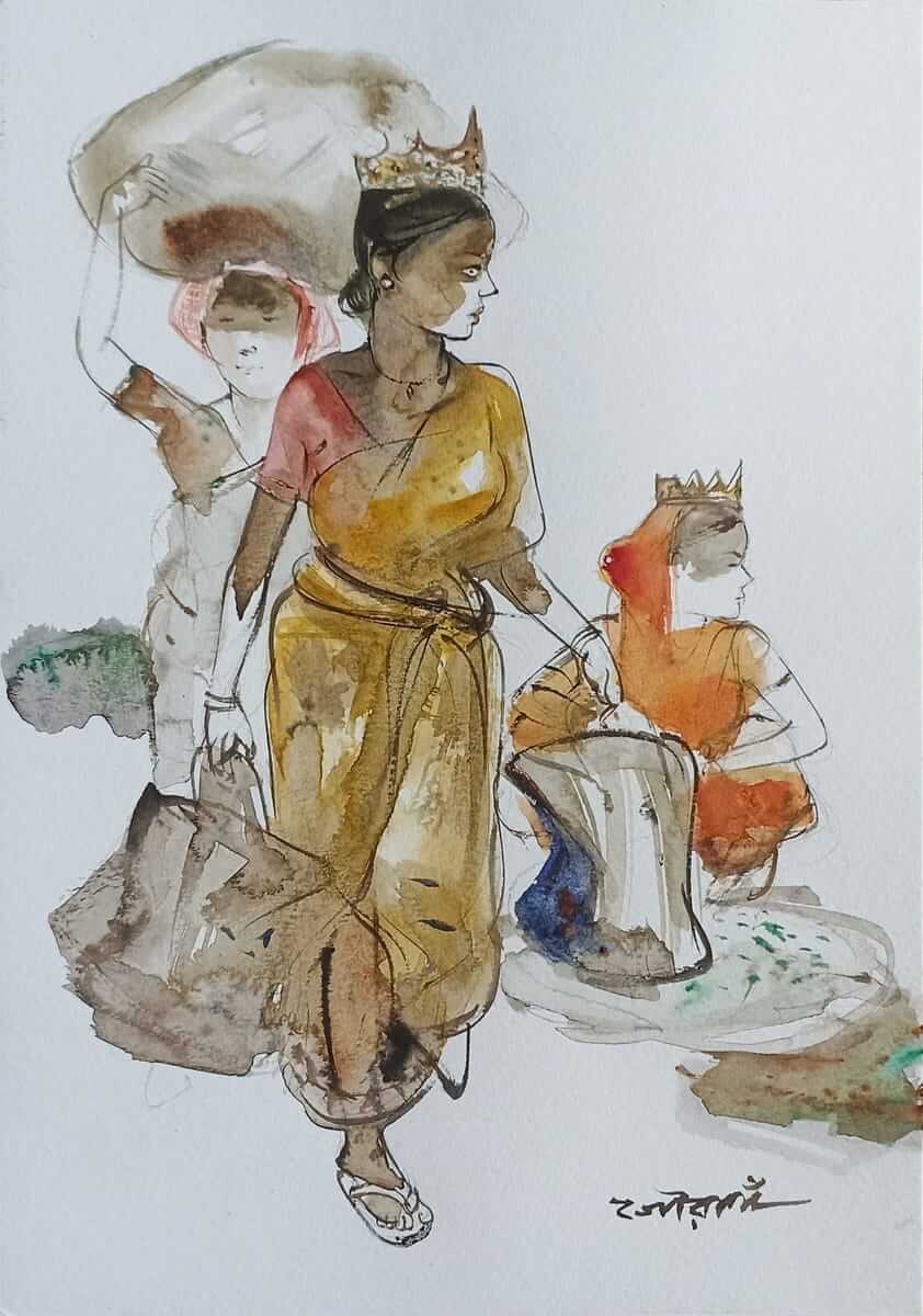 Gouranga Beshai Untitled Watercolour on Paper 11.75 x 8.25 inches