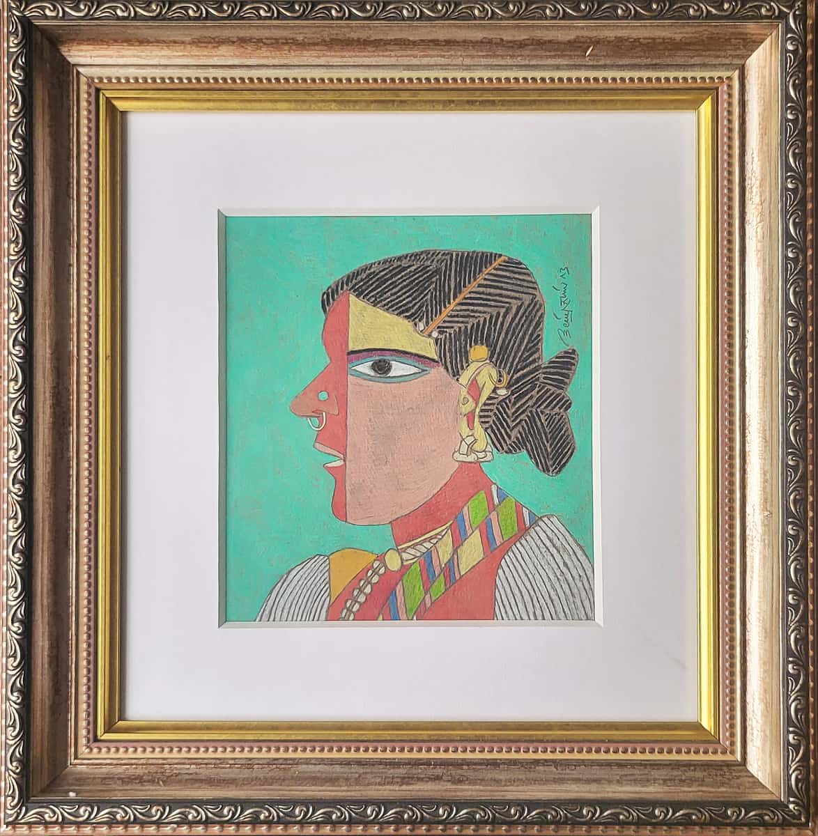 K. Laxma Goud Untitled Mixed Media on Paper 8 x 8 inches