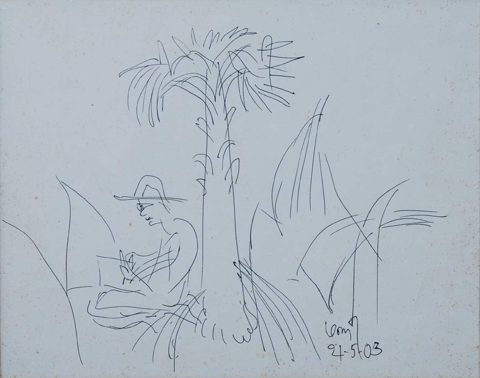 K.G. Subramanyan, Untitled, Ink on Paper,11 x 8.5 inches, 2003