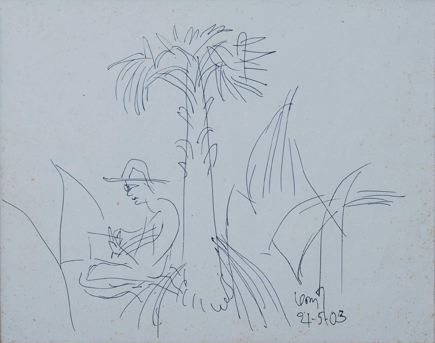 K.G. Subramanyan, Untitled, Ink on Paper,11 x 8.5 inches, 2003