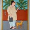 Lalu Prasad Shaw Babu Tempera on Board 20 x 14 inches 2015