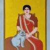 Lalu Prasad Shaw Bibi Tempera on Board 28 x 22 inches 2018