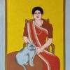 Lalu Prasad Shaw Bibi Tempera on Board 28 x 22 inches 2018