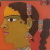 Laxma Goud Untitled ( Woman with the Parrot ) Acrylic on Reverse on Acrylic Sheet 19 x 14.5 inches 2016 (1)