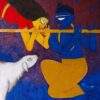 Shuvaprasanna Bhattacharya Golden Flute Acrylic on Canvas 30 x 30 inches