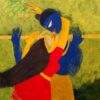 Shuvaprasanna Bhattacharya Golden Flute Acrylic on Canvas 30 x 30 inches