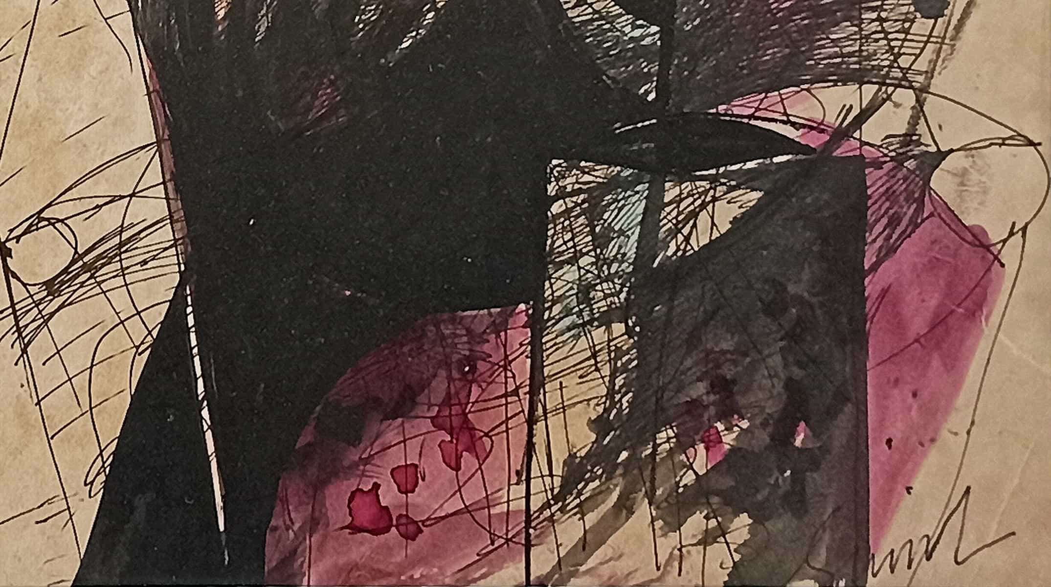 Sunil Das Head Mixed Media on Paper 12.5 x 10.25 inches
