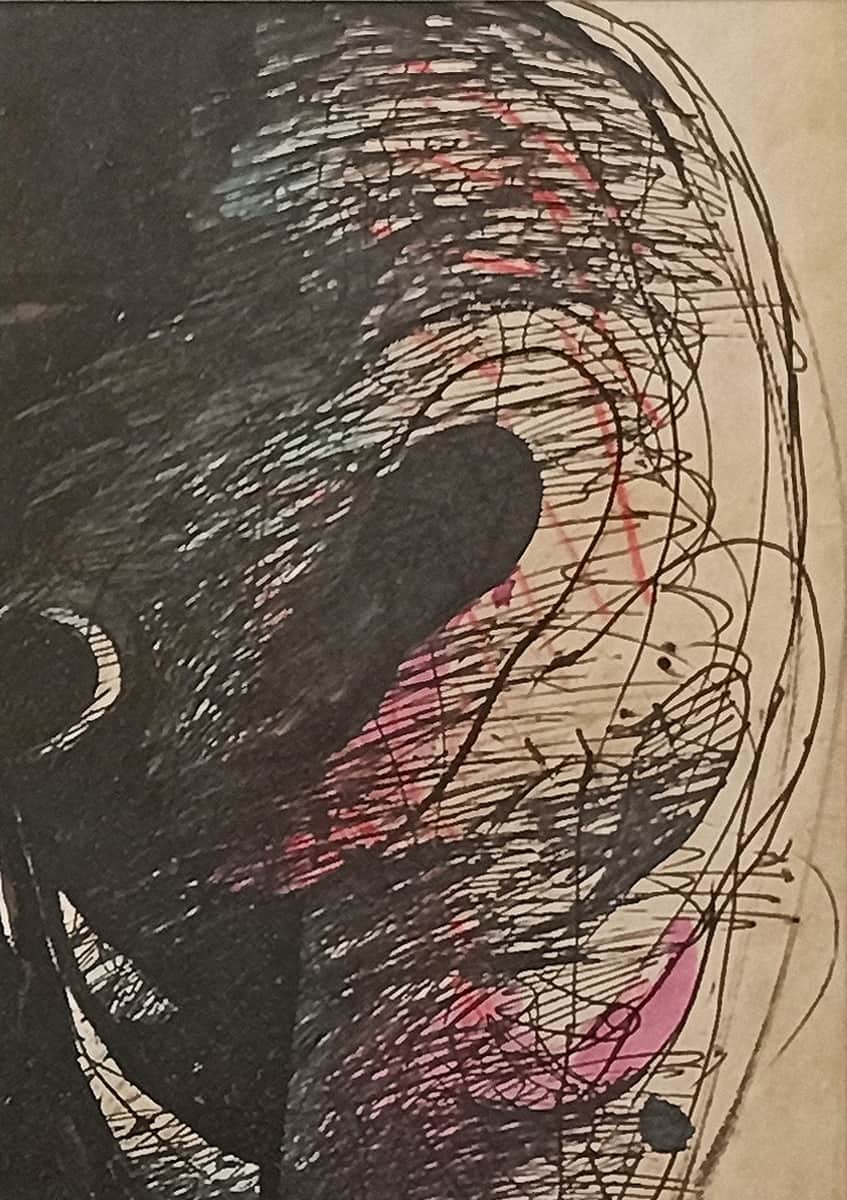 Sunil Das Head Mixed Media on Paper 12.5 x 10.25 inches