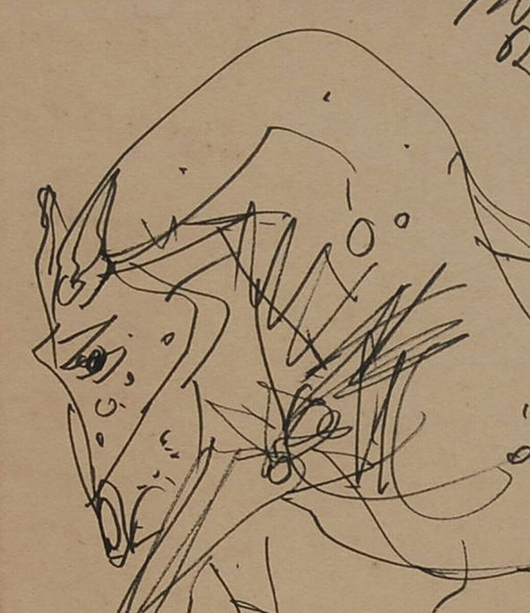 Sunil Das Horse Ink on Paper 9.5 x 7 inches 2012