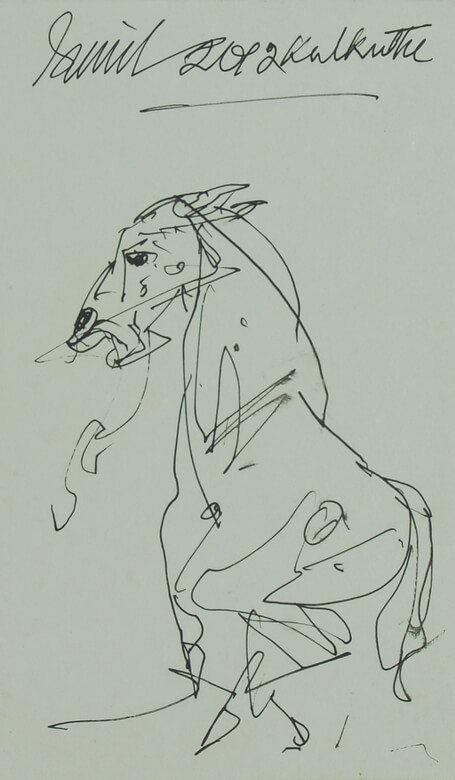 Sunil Das Horse Ink on Paper 9.5 x 7 inches 2012