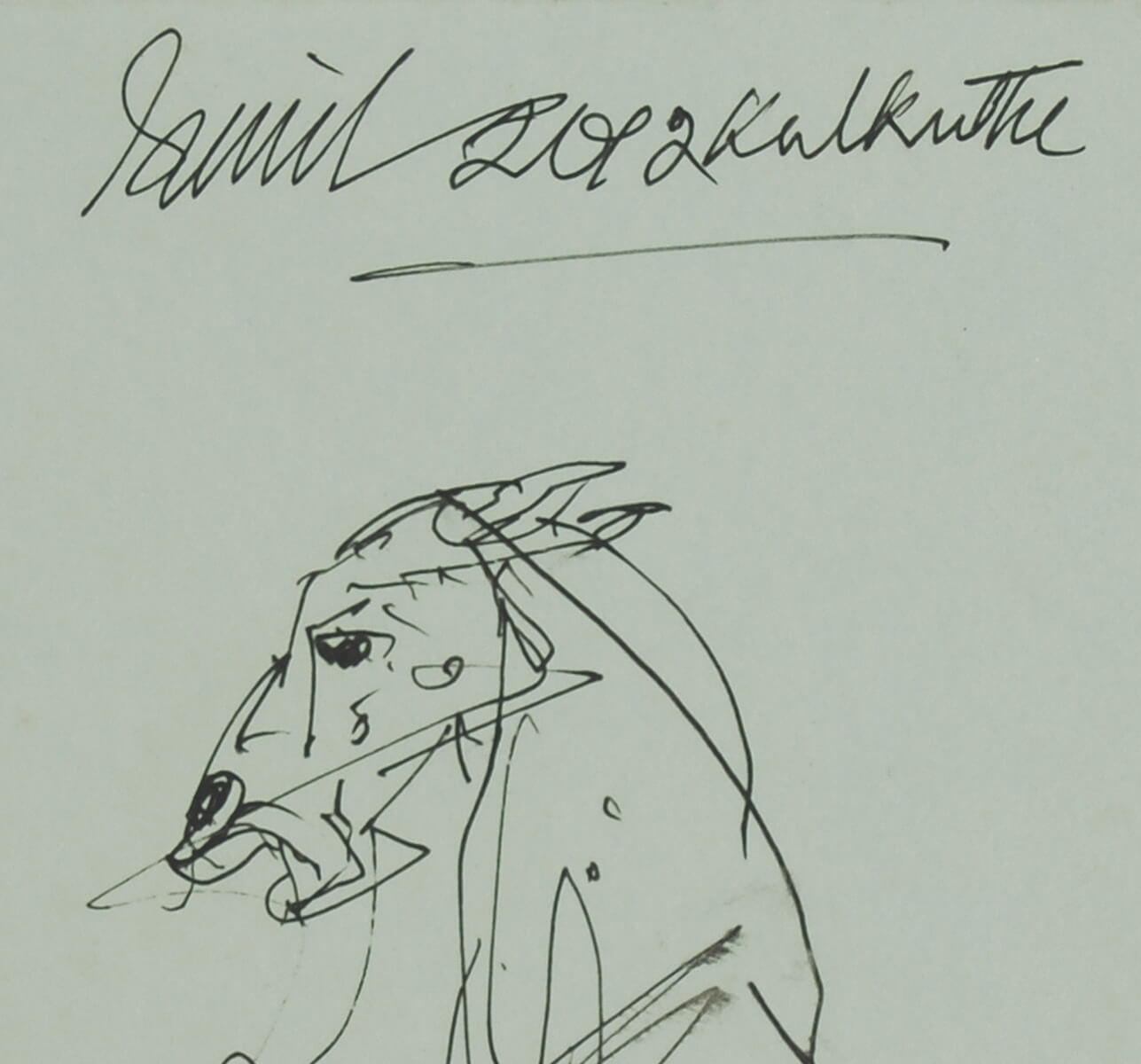 Sunil Das Horse Ink on Paper 9.5 x 7 inches 2012