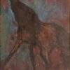 Sunil Das Horse Pastel on Sand Paper 9x11 inches 1950