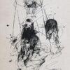 Sunil Das, Pen and Ink on paper, 22 x 8.25 inches, 1983