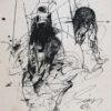 Sunil Das, Pen and Ink on paper, 22 x 8.25 inches, 1983