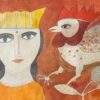 Badri Narayan The Cockerel Watercolor on Paper 22 x 14 inches